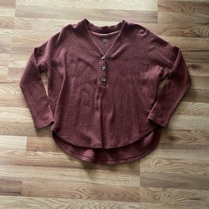 American eagle waffle knit long sleeve